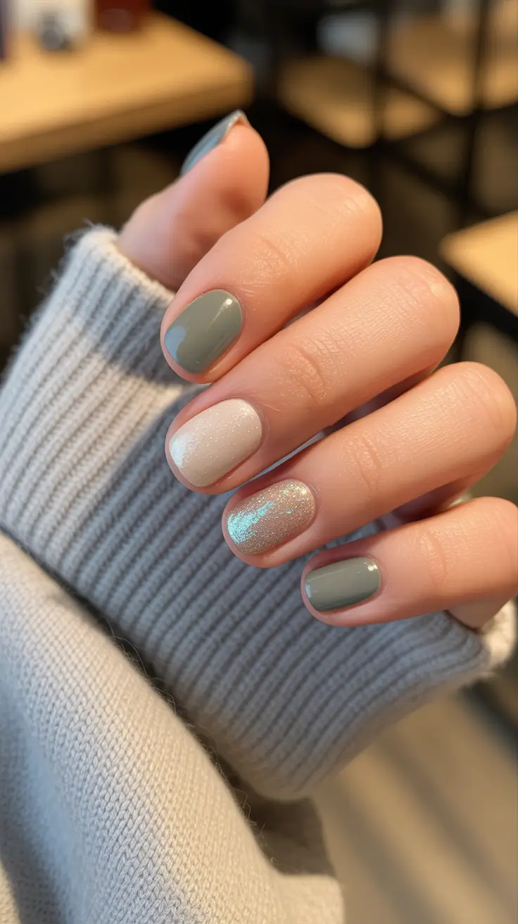 short-winter-nails-2025-sage-shimmer