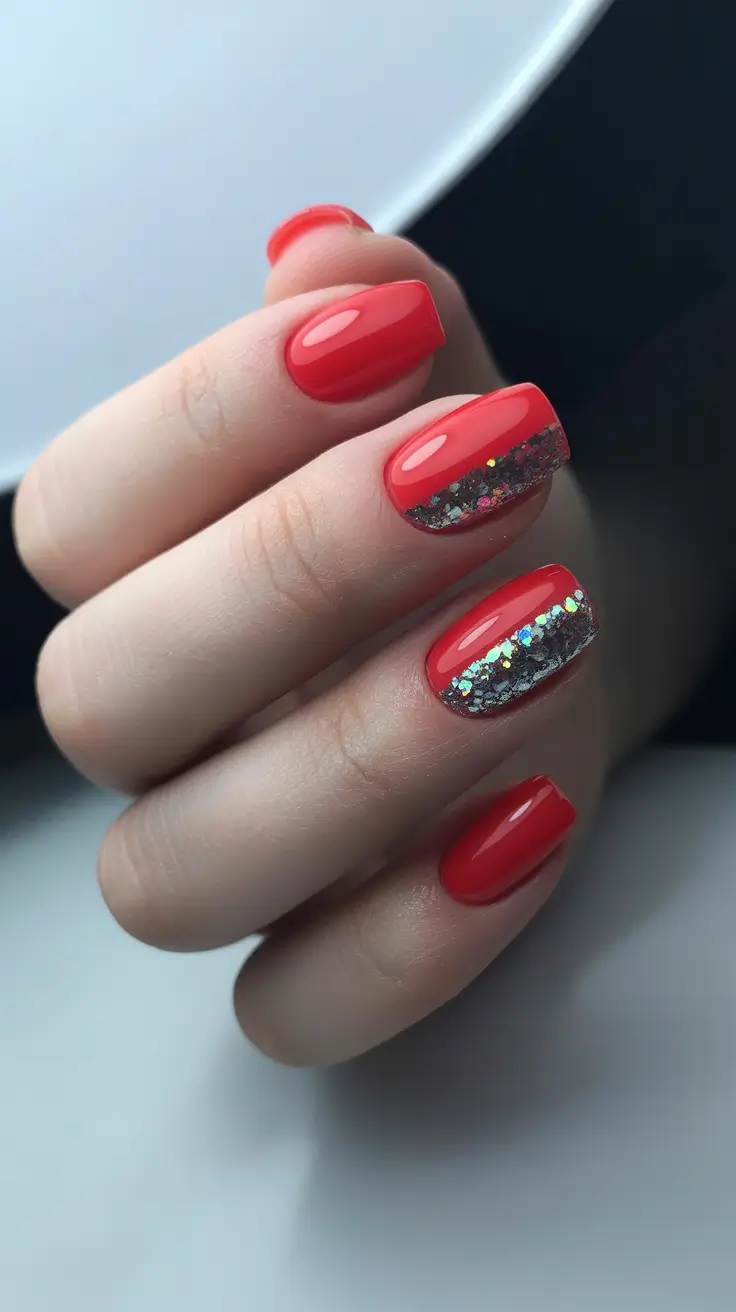 red winter nails 2026 Crimson Spark