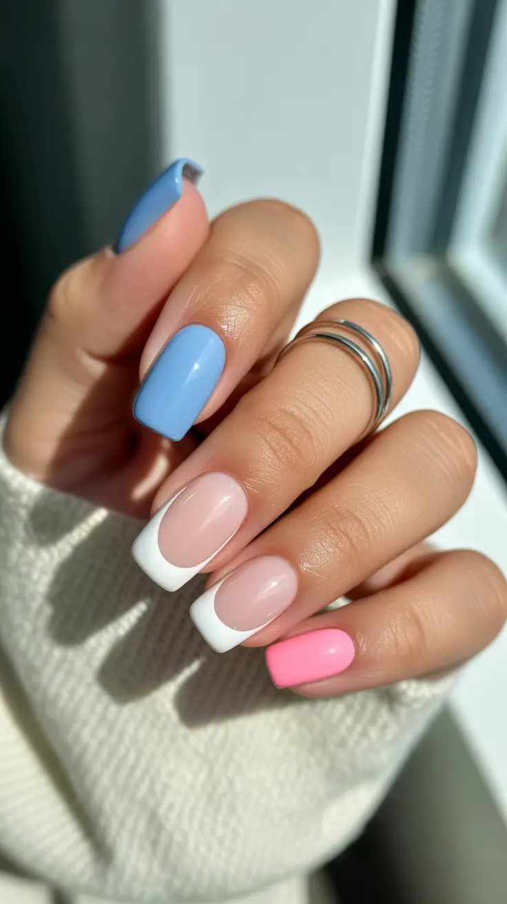 simple winter nails 2025 2026 Winter Candy Pop