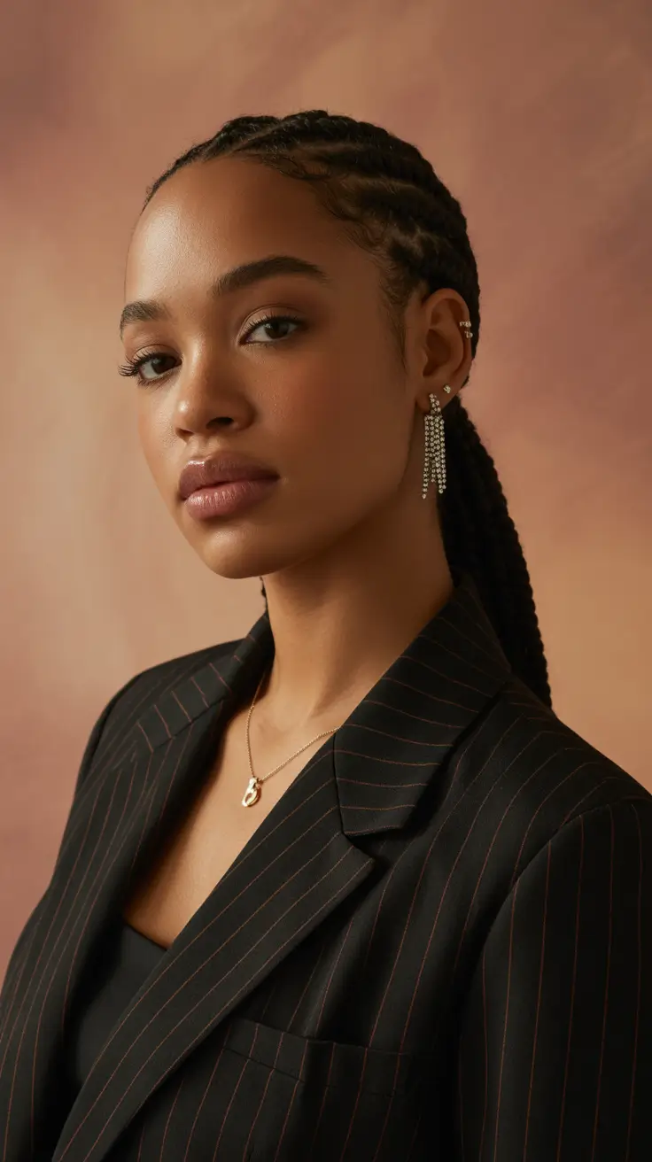 braid-hairstyles-for-black-women-winter-Cornrows