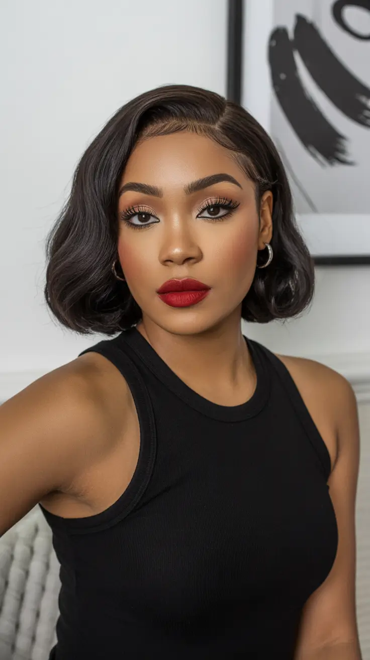 black women winter hair colors Dark Chocolate Elegance