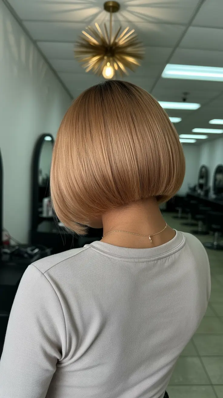 fall/winter hair colors black women Champagne Blush Bob