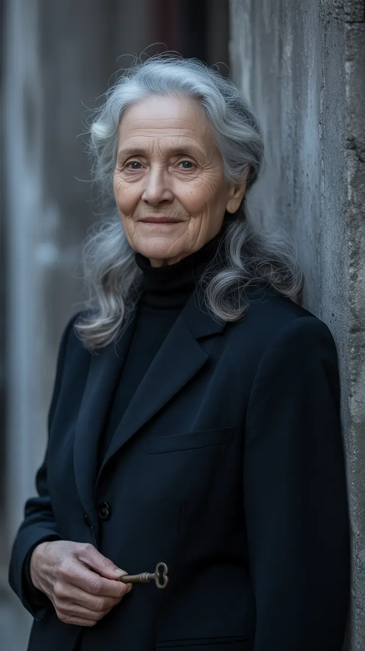 haircuts women over 60 grey hair Long Silver Waves with Natural Texture