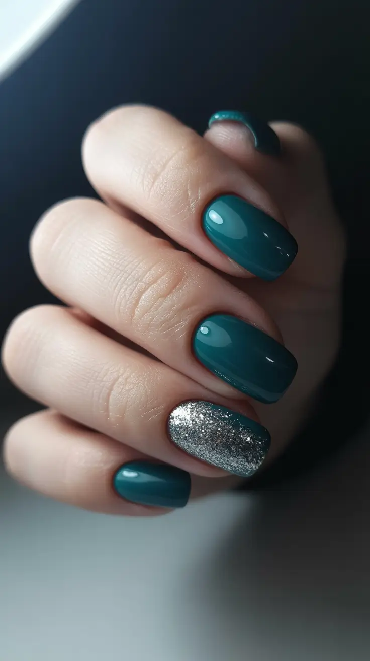trendy winter nail colors 2025 2026 Emerald Frost