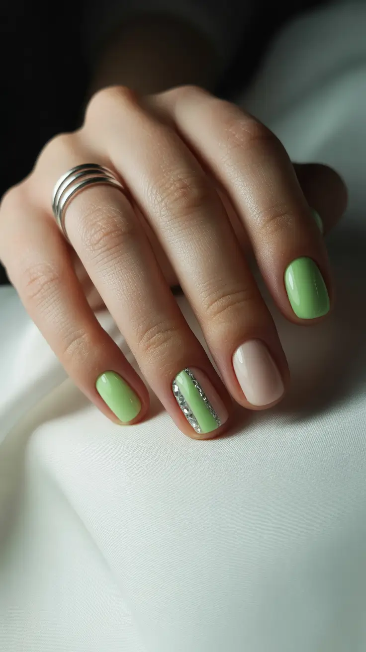 trendy winter nail colors 2025 2026 Minty Minimalism