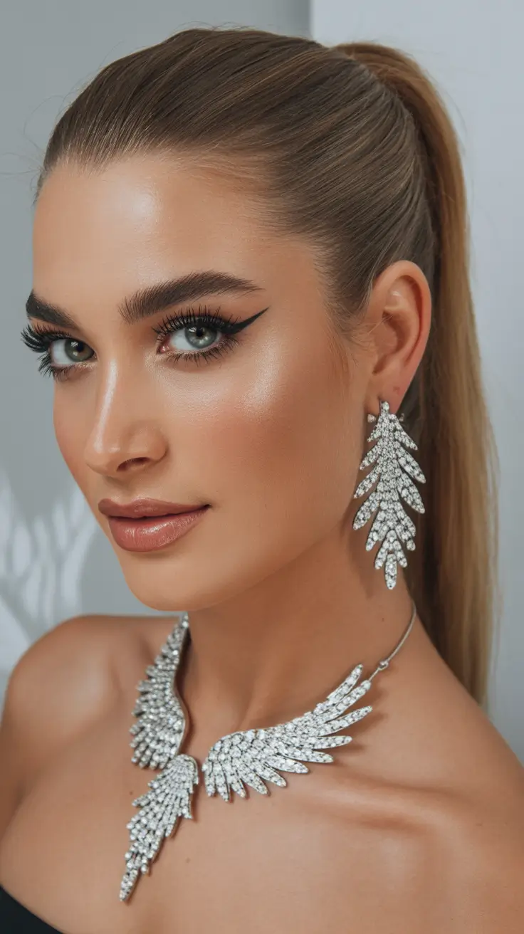 winter formal hairstyles 2025-2026 High Ponytail With Dramatic Shine