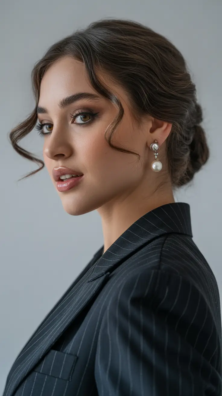 winter formal hairstyles 2025-2026 Classic Low Chignon With Soft Curls