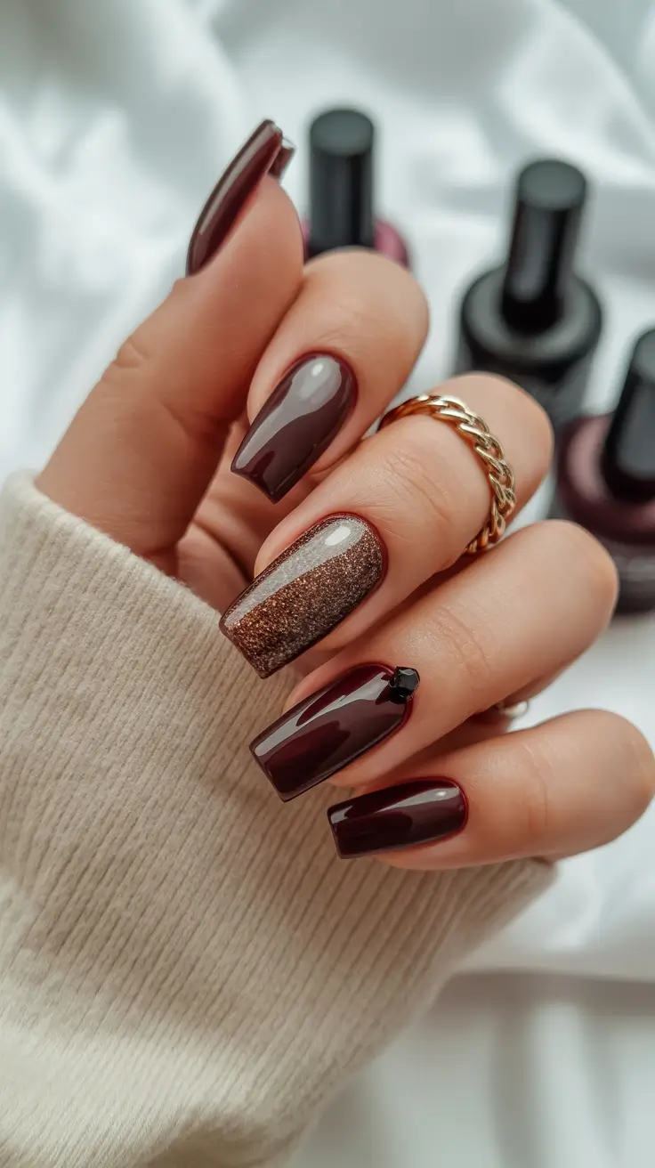Winter Gel Nails 2025-2026 Chocolate Glaze Perfection