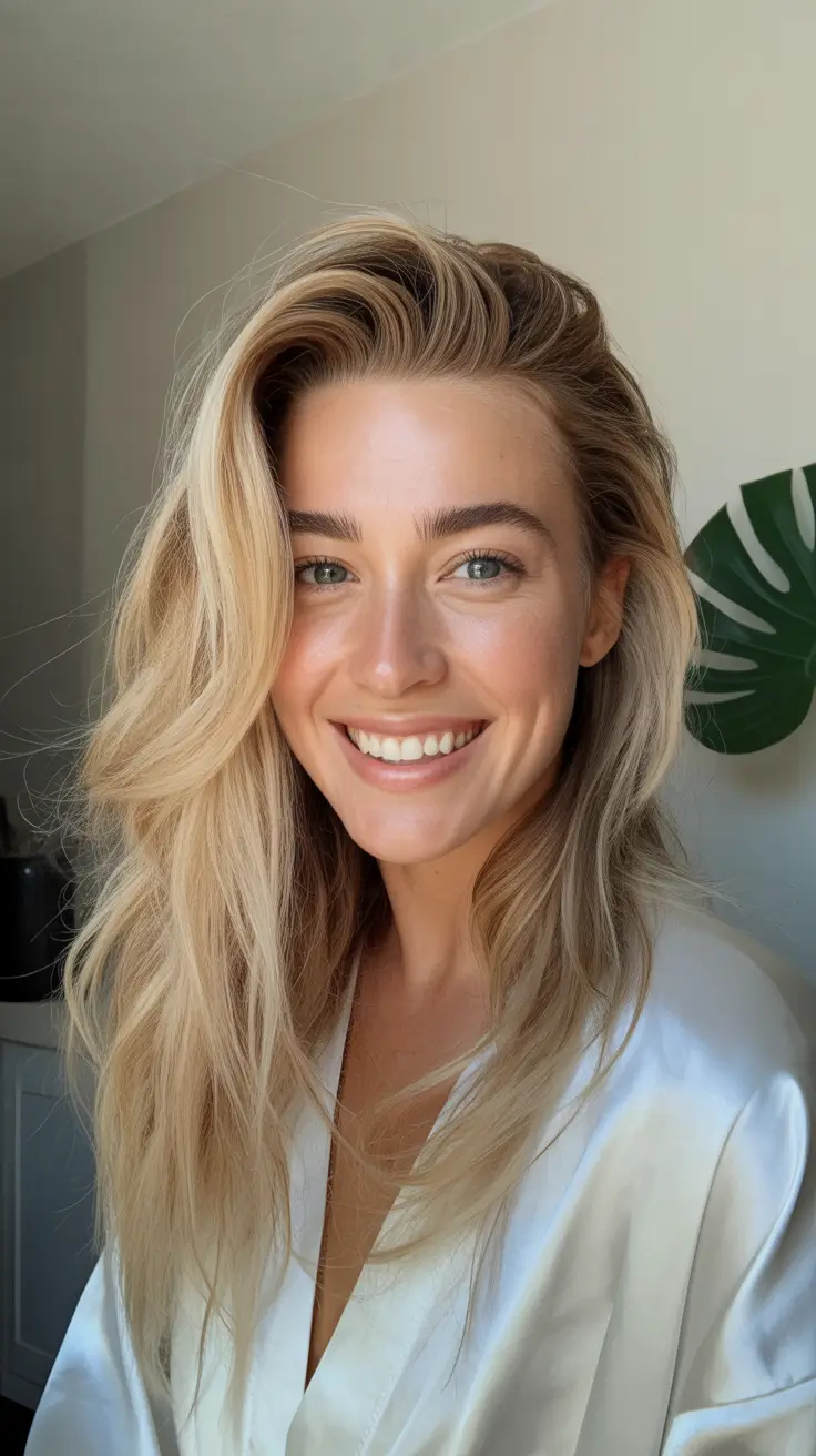 winter hair colors for blondes ideas 2025 2026 Golden Linen Flow