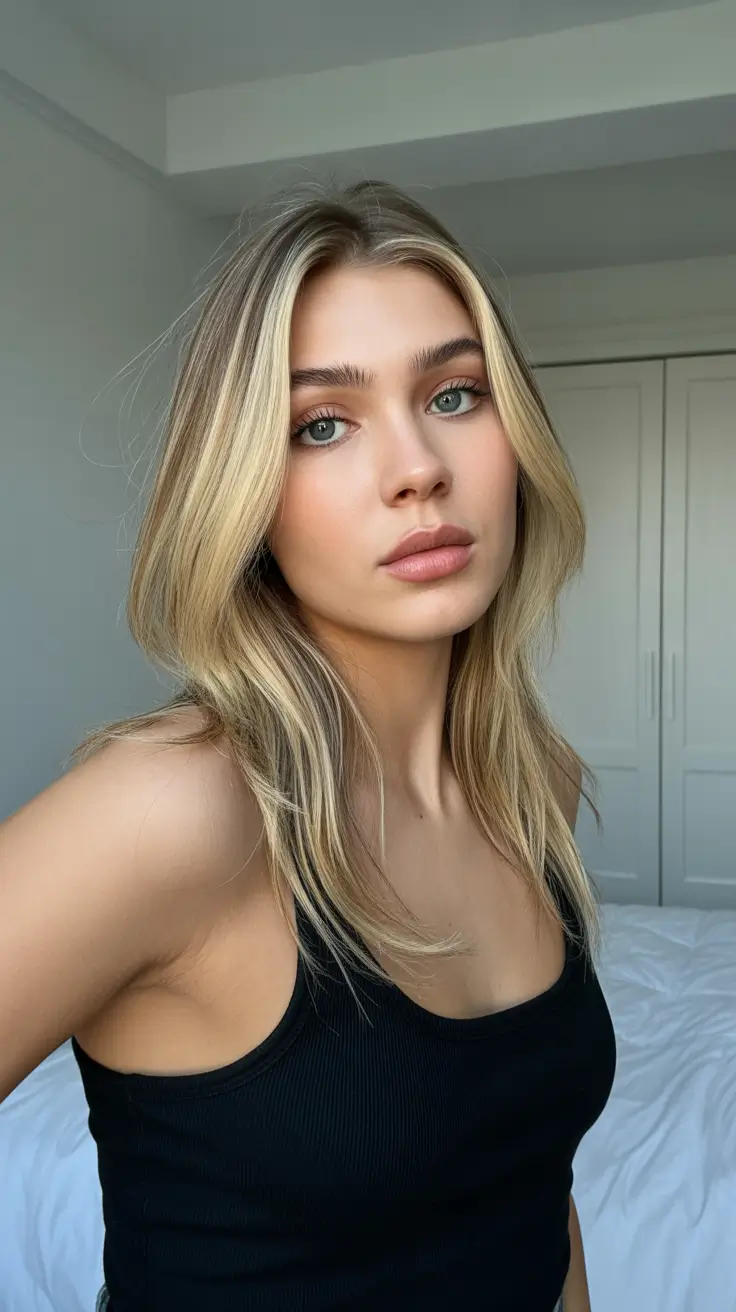 winter hair colors for blondes ideas 2025 2026 Golden Ribbon Layers