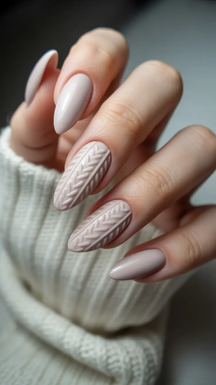 winter sweater nails 2025-2026 Latte Knits