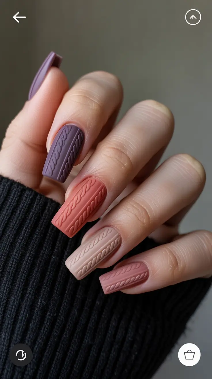 winter sweater nails 2025-2026 Autumn Spice Sweaters
