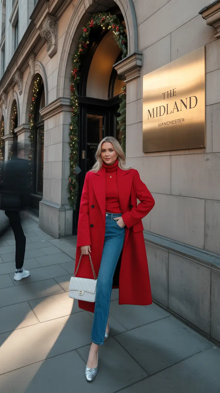 december outfits winter classy Festive Red Glamour