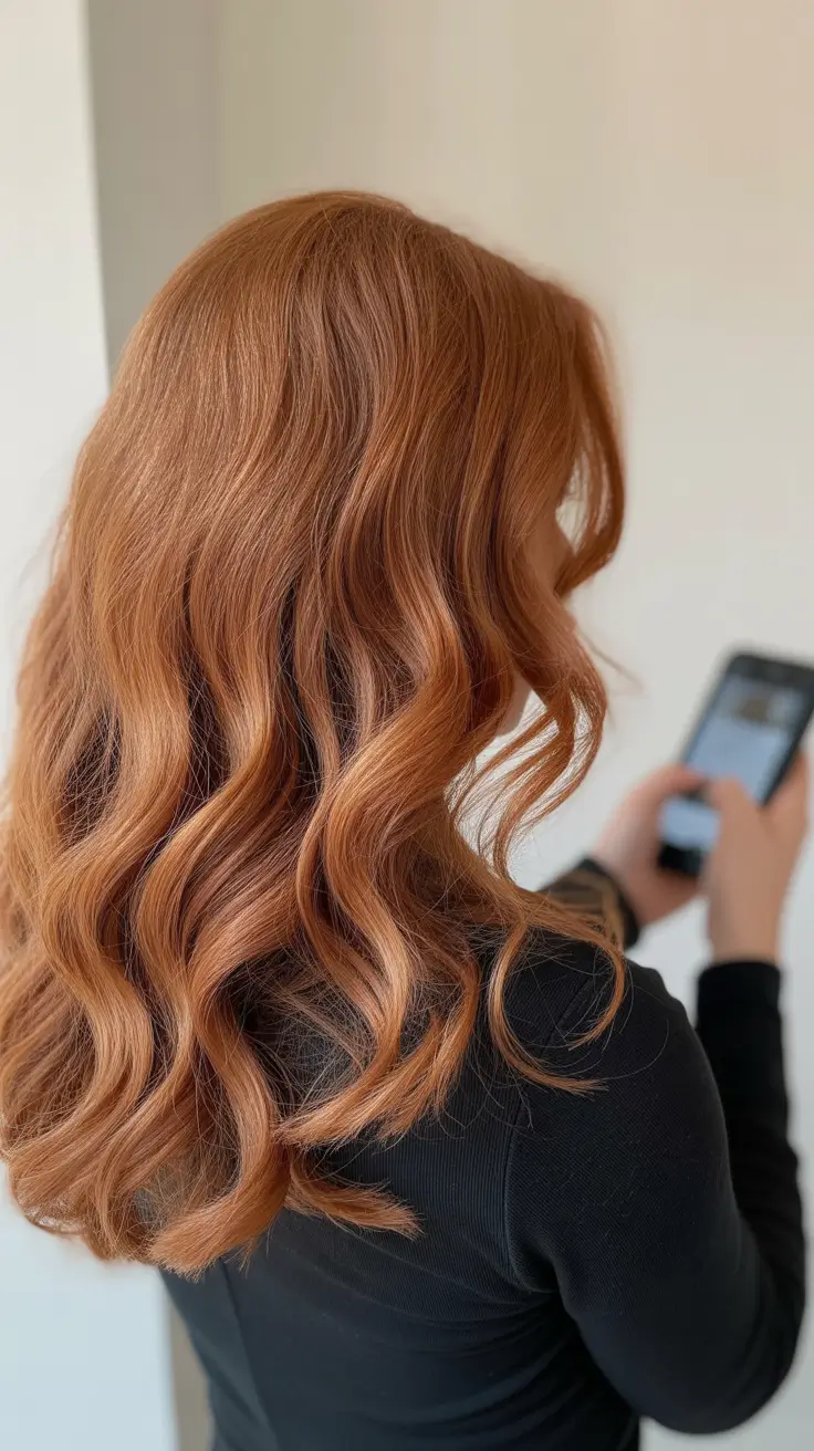 auburn hair color 2026 guide Soft Copper Waves