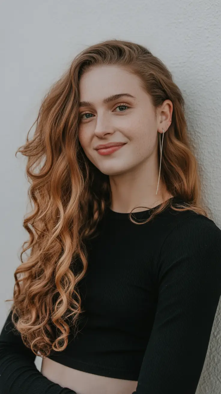 auburn hair color 2026 guide Curly Auburn Glow