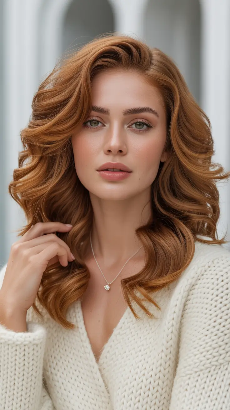 auburn hair color 2026 guide Cool Caramel Auburn