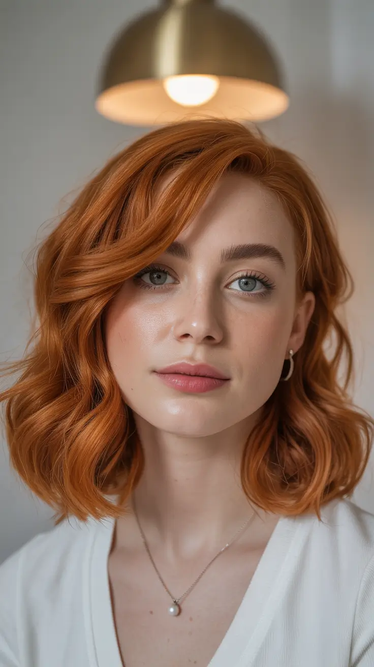 auburn hair color 2026 guide Gleaming Short Copper Bob
