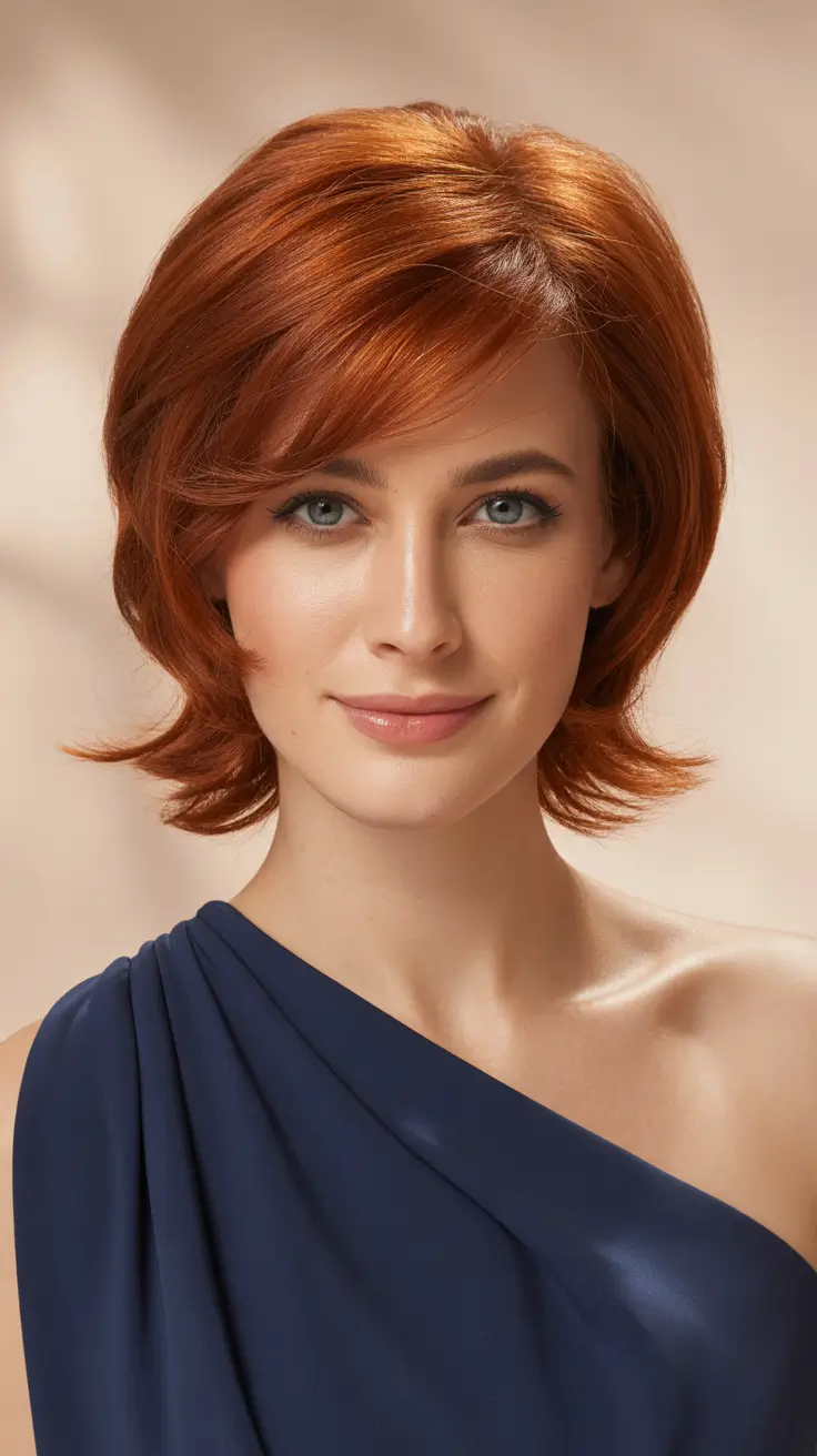 auburn hair color 2026 guide Short Mahogany Glow