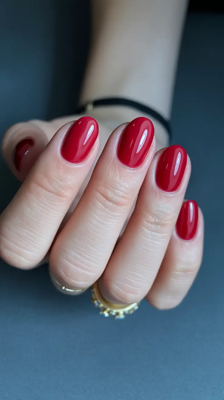 Best Acrylic Nails Christmas 2025 Classic Red Christmas Charm