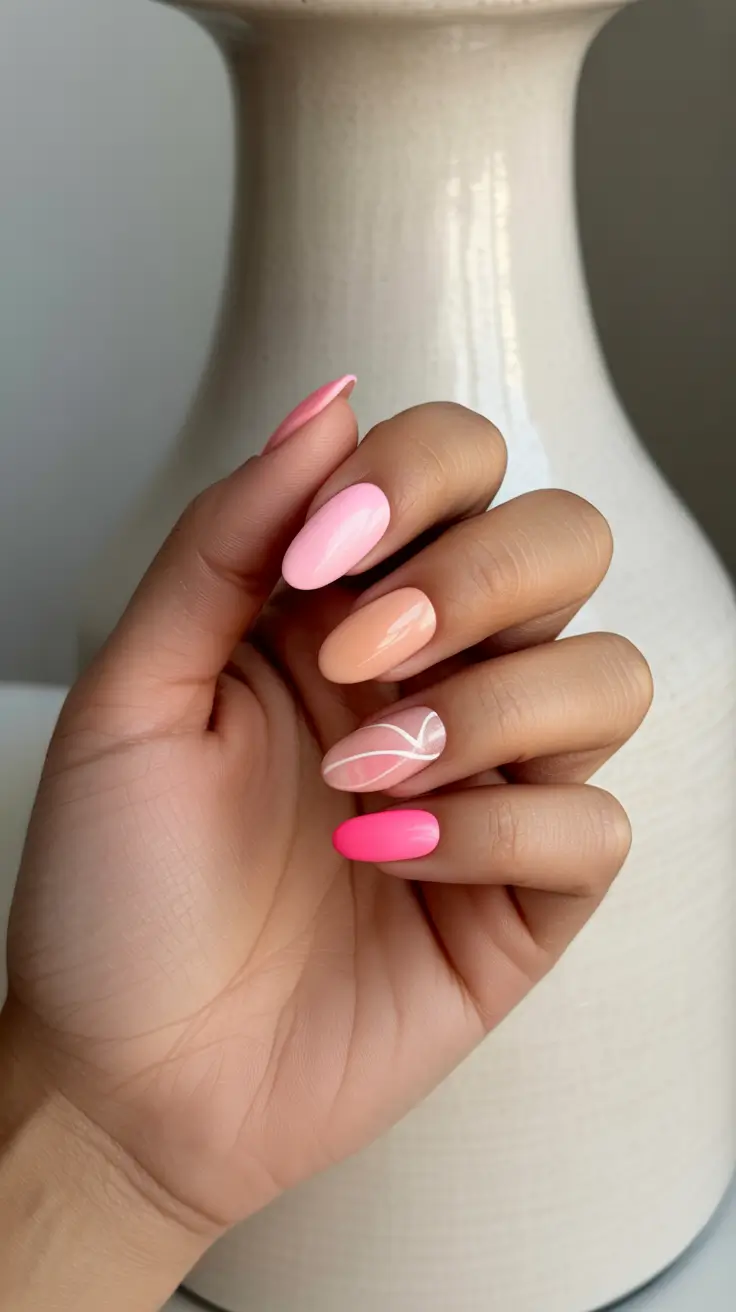 Best Acrylic Nails Christmas 2025 Candy Blush Mix