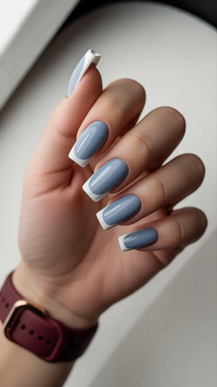 Best Acrylic Nails Christmas 2025 Steel French Modern