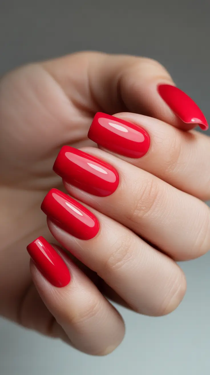 Best Acrylic Nails Christmas 2025 Classic Holiday Red