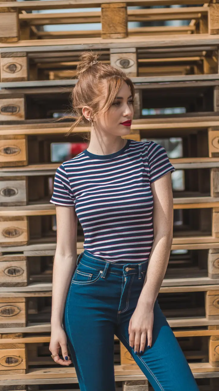 Best capsule wardrobe outfits 2026 Striped Ease: French Minimalism Reinvented