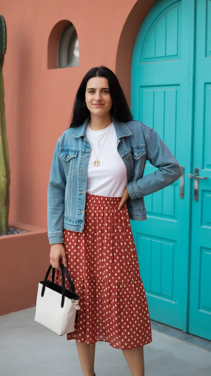 Best capsule wardrobe outfits 2026 Rust & Dots: Casual Charm for Soft Autumn Days