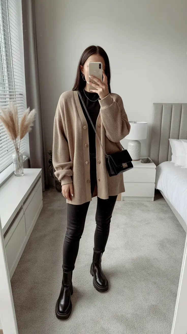 Best capsule wardrobe outfits 2026 Neutral Ground: Cosy Modern Layers
