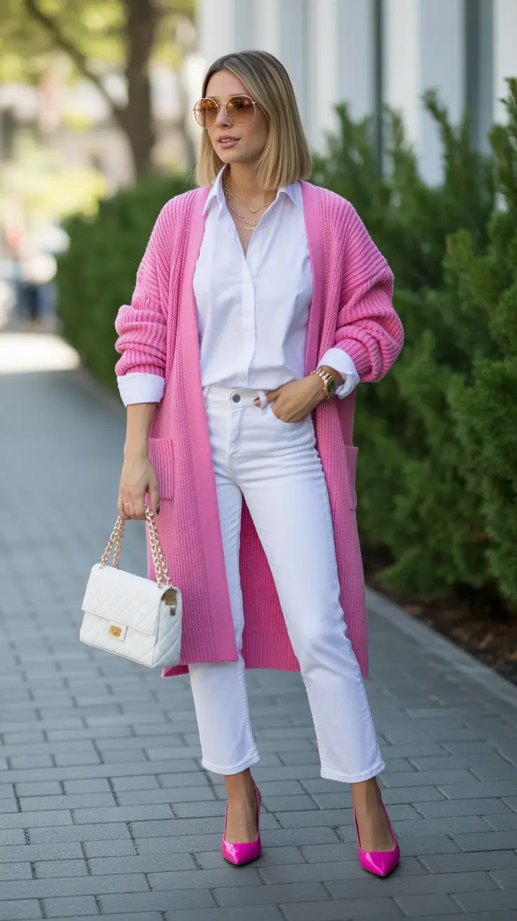outfits for women over 40 classy Pink Sophistication