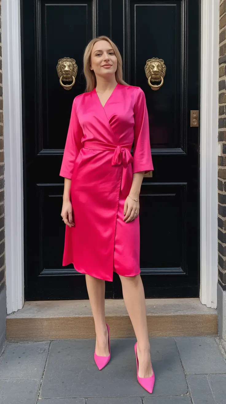 outfits for women over 40 2026 Hot Pink Sophistication