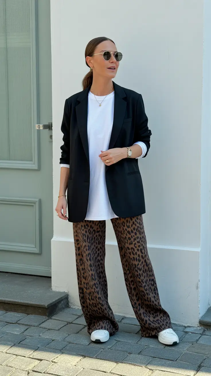 outfits for women over 40 casual fall Leopard Lounge Luxe