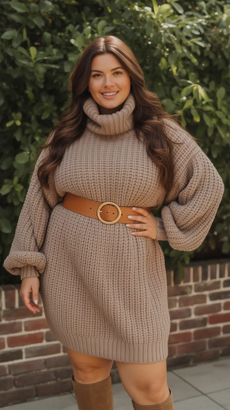 plus size outfits 2026 Cozy Knit Confidence