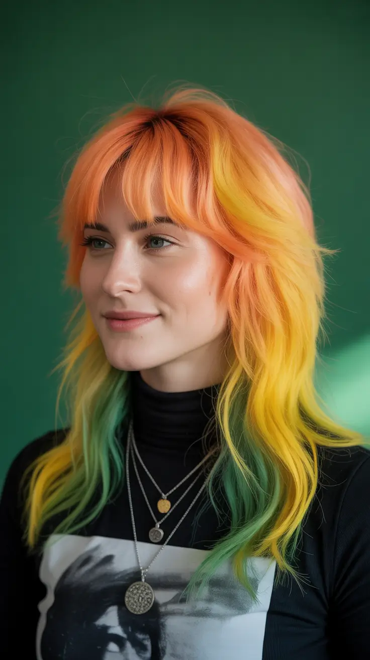 calico hair color 2026 Sunset Spectrum Layers