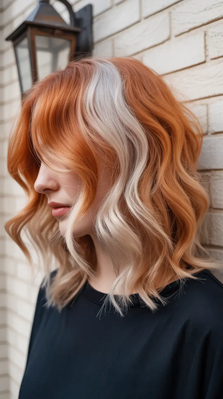 calico hair color 2026 Ginger Cream Block Color