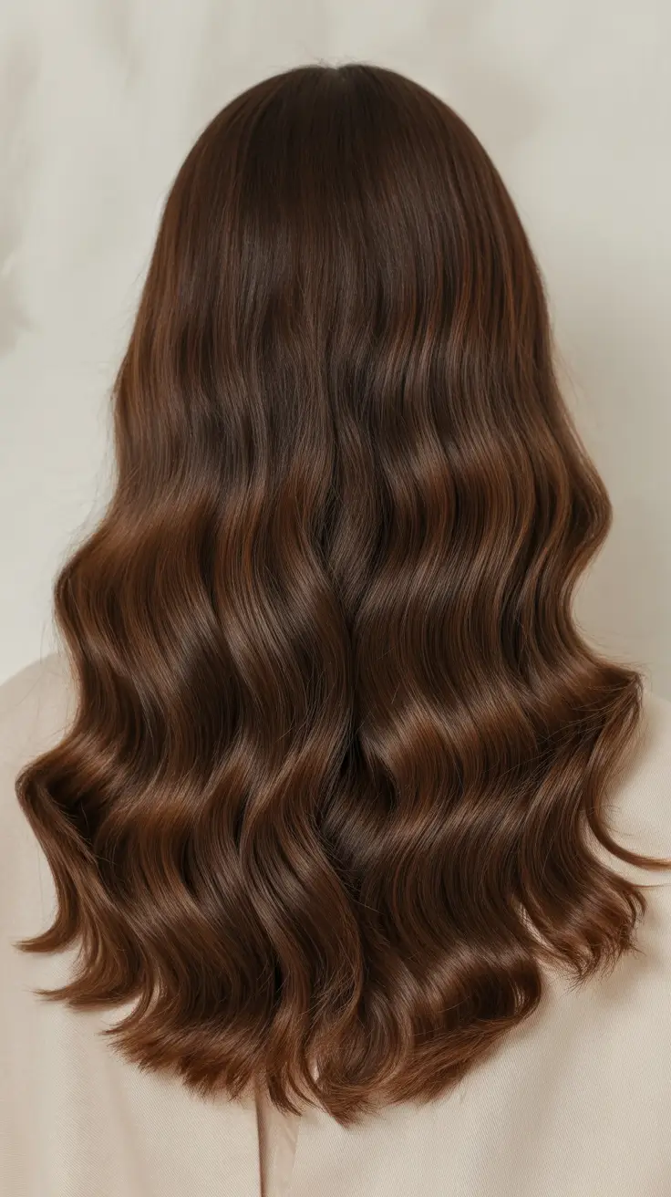 chocolate brown hair colors Silky Toffee Flow