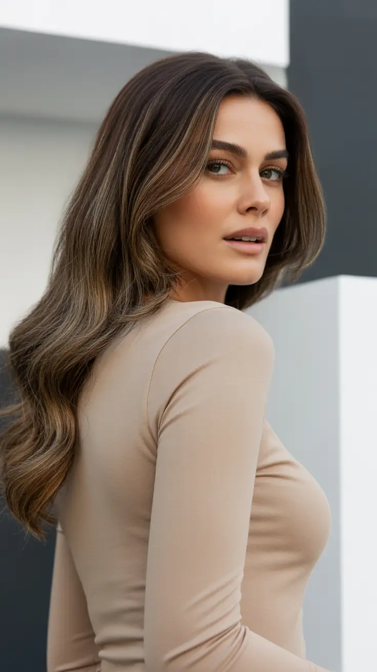 chocolate brown hair colors Caramelized Confidence