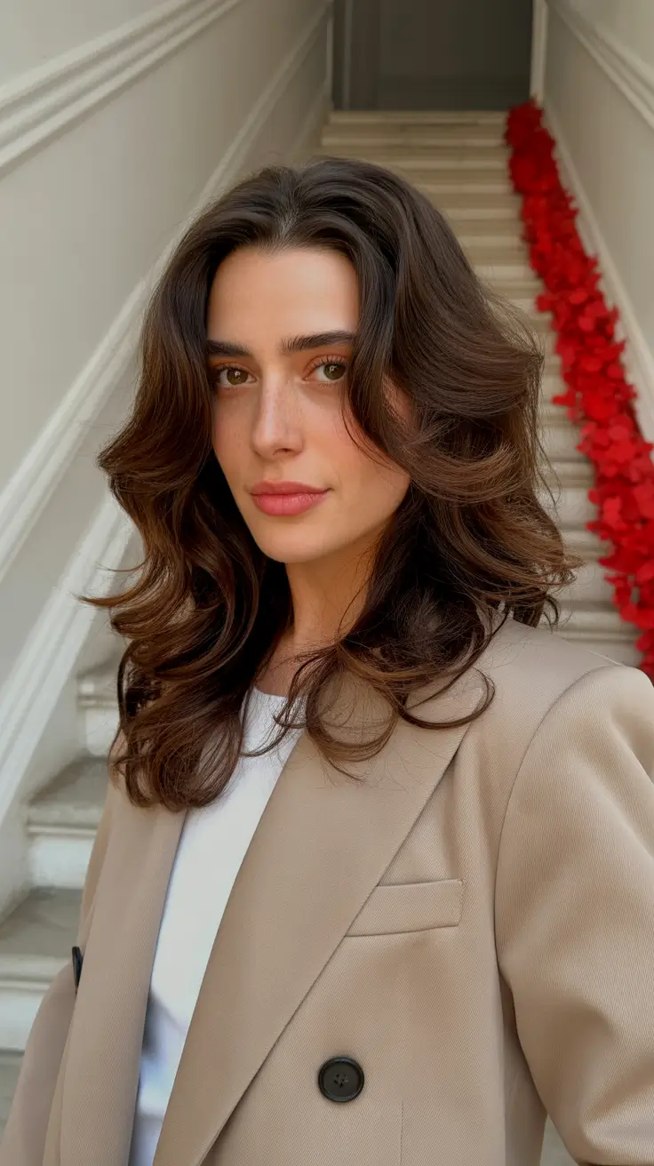 chocolate brown hair colors Layered Café Chic