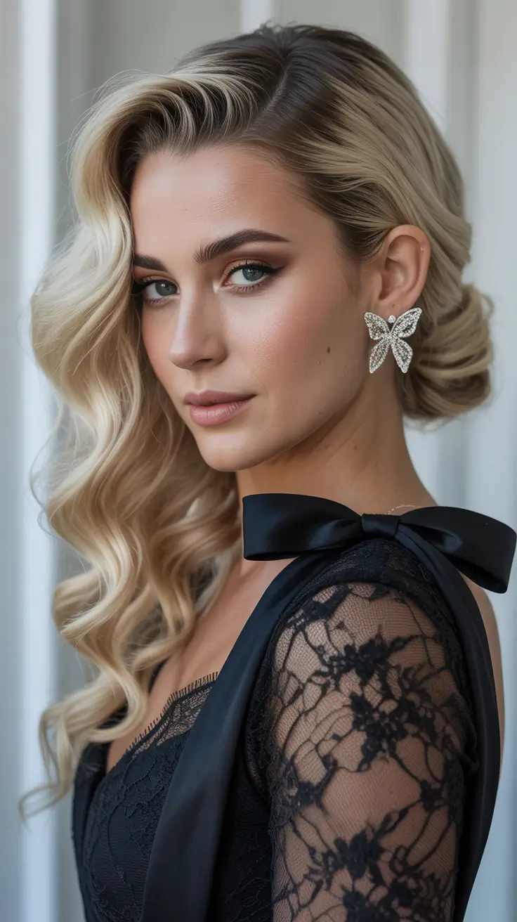 Christmas Holiday Hairstyles for Party 2025 Retro Waves