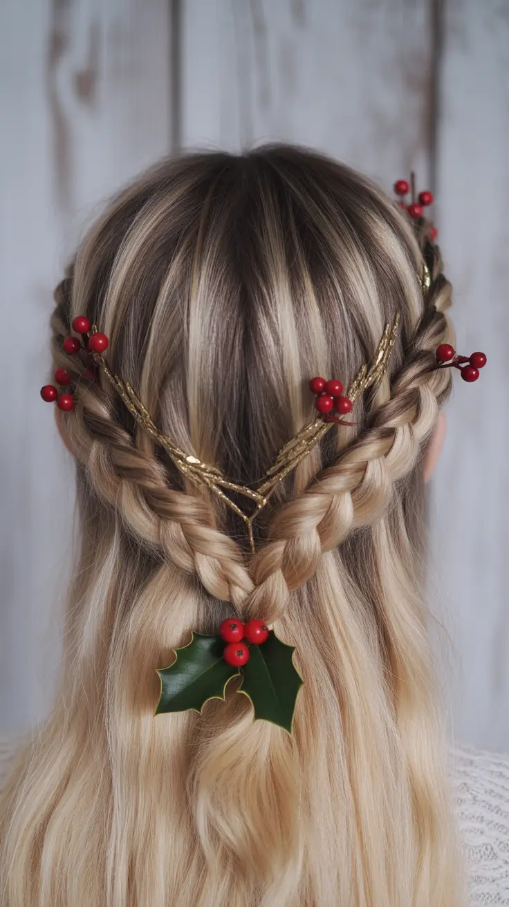 Christmas Holiday Hairstyles for Party 2025 Holiday Braided Crown