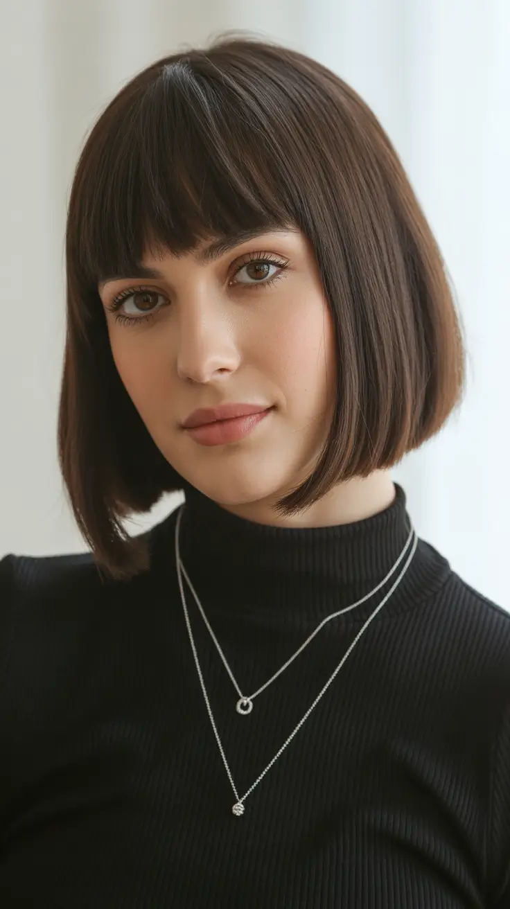 Dark brown hair color 2026 Short Espresso Edge