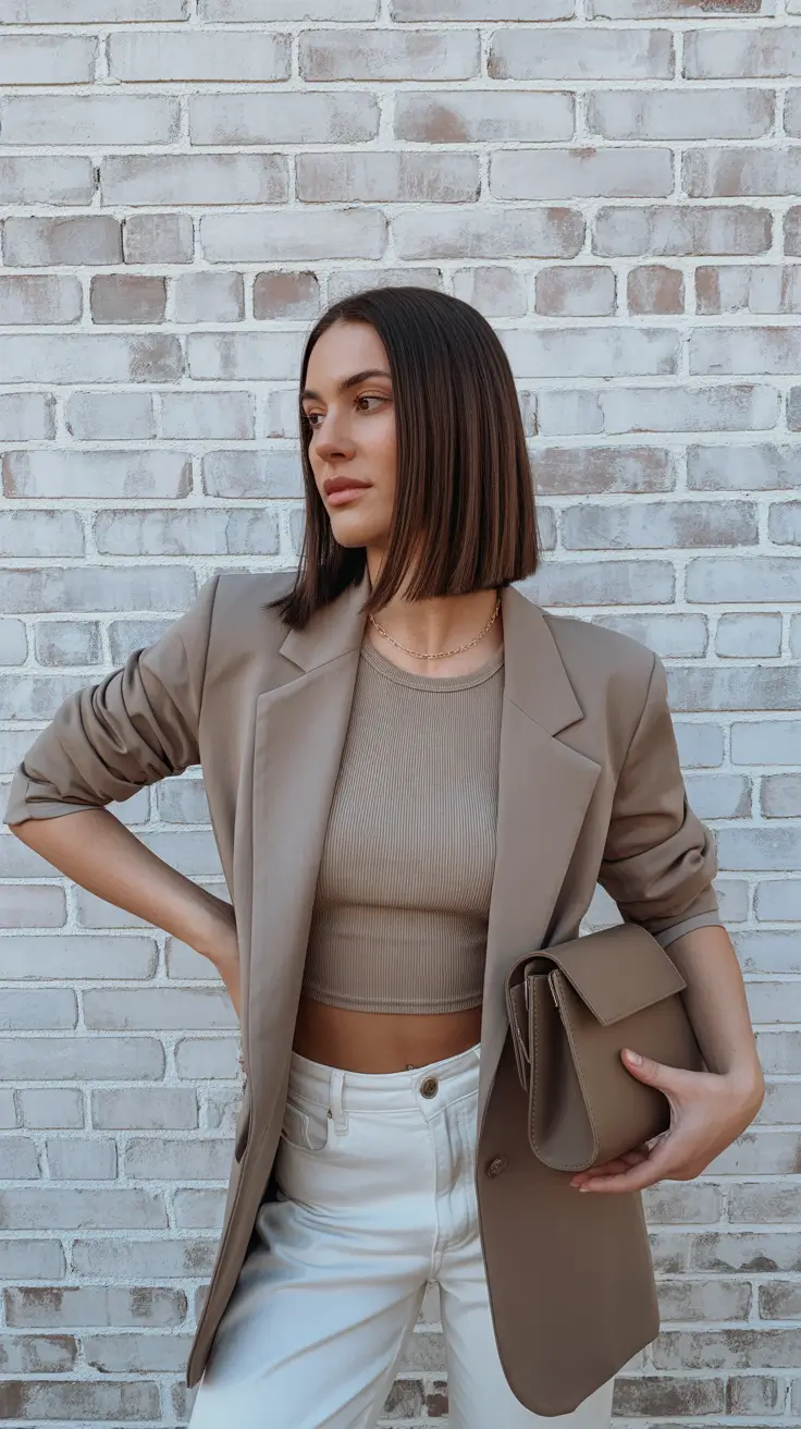 fashionable outfit ideas 2026 Soft Neutrals with a Polished Edge