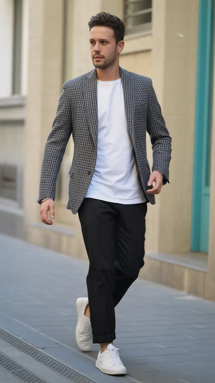 Formal outfits for men 2026 The New Classic: Blazer and Tee