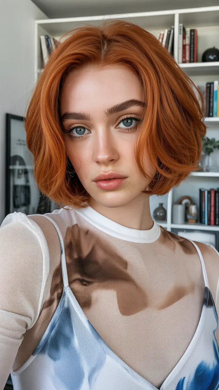 ginger hair color 2026 Modern Soft Bob