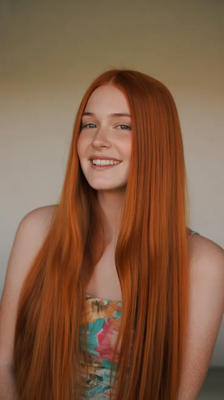 ginger hair color 2026 Golden Sunset Lengths