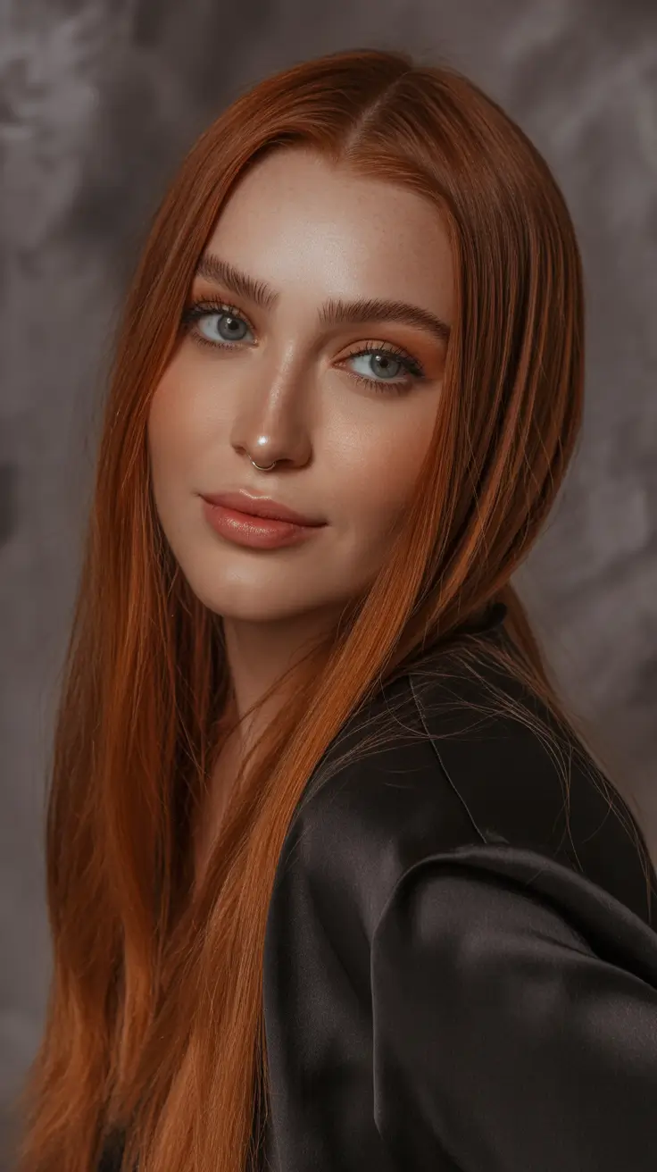 ginger hair color 2026 Amber Silk Shine
