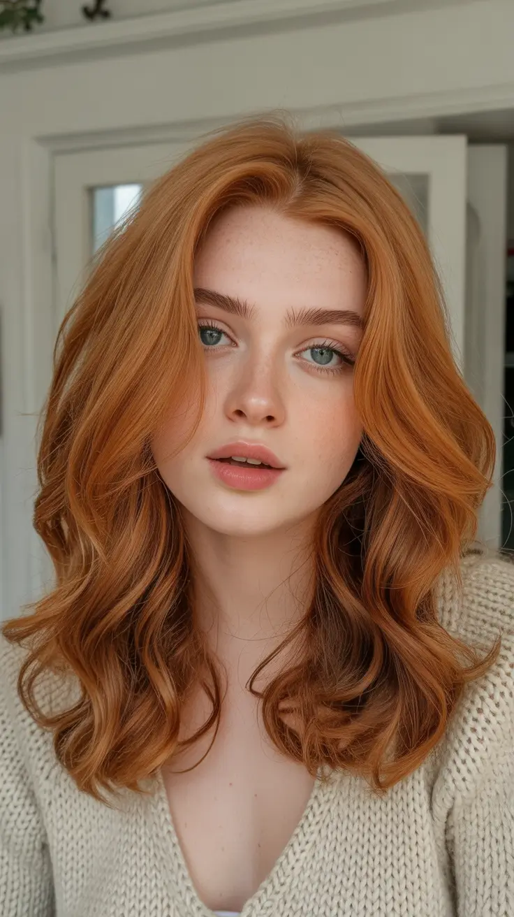 ginger hair color 2026 Amber Whisper Waves