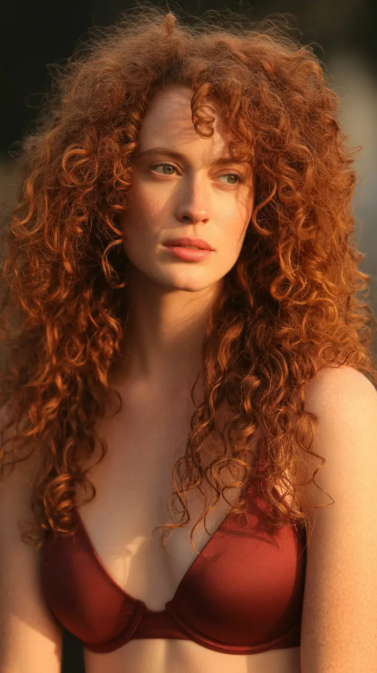 ginger hair color 2026 Wild Auburn Curls