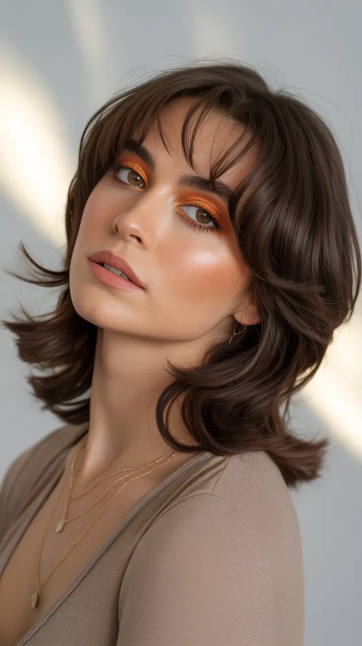 hair color ideas for brunettes Textured Chestnut Layers