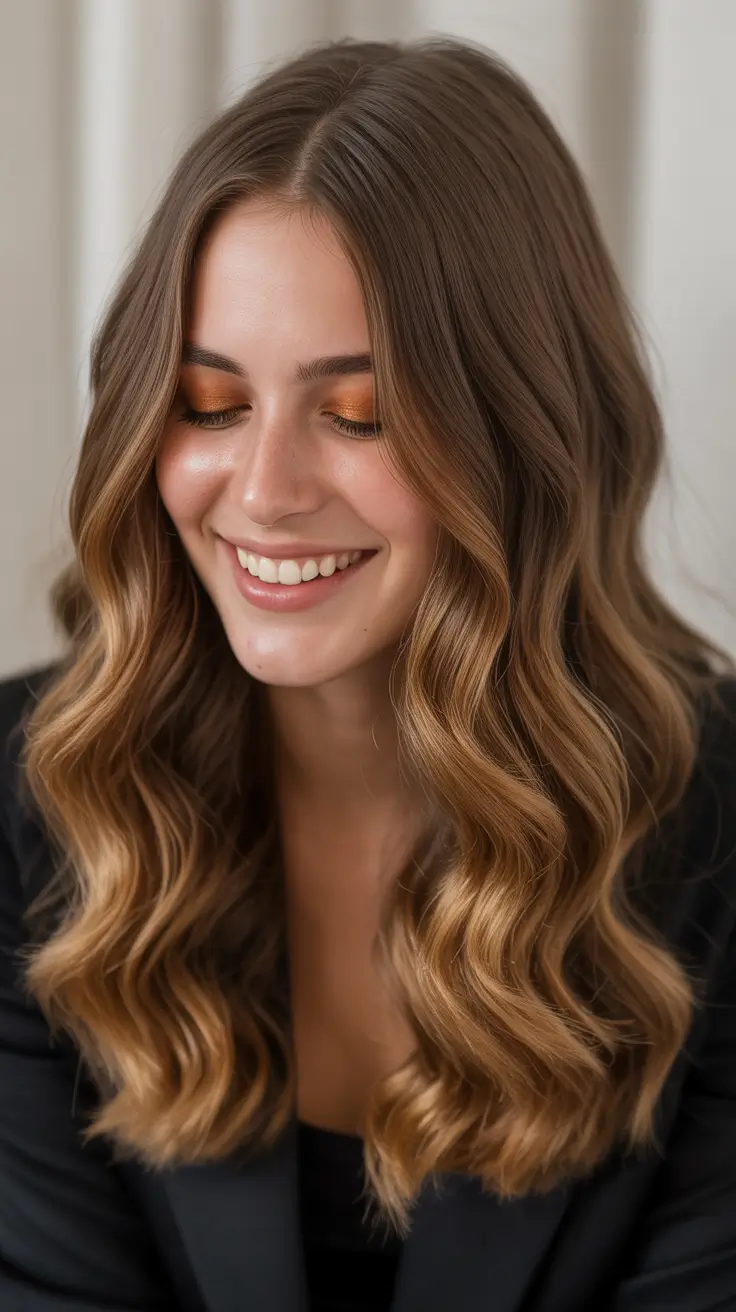 honey brown hair color 2026 Cinnamon Melt Waves